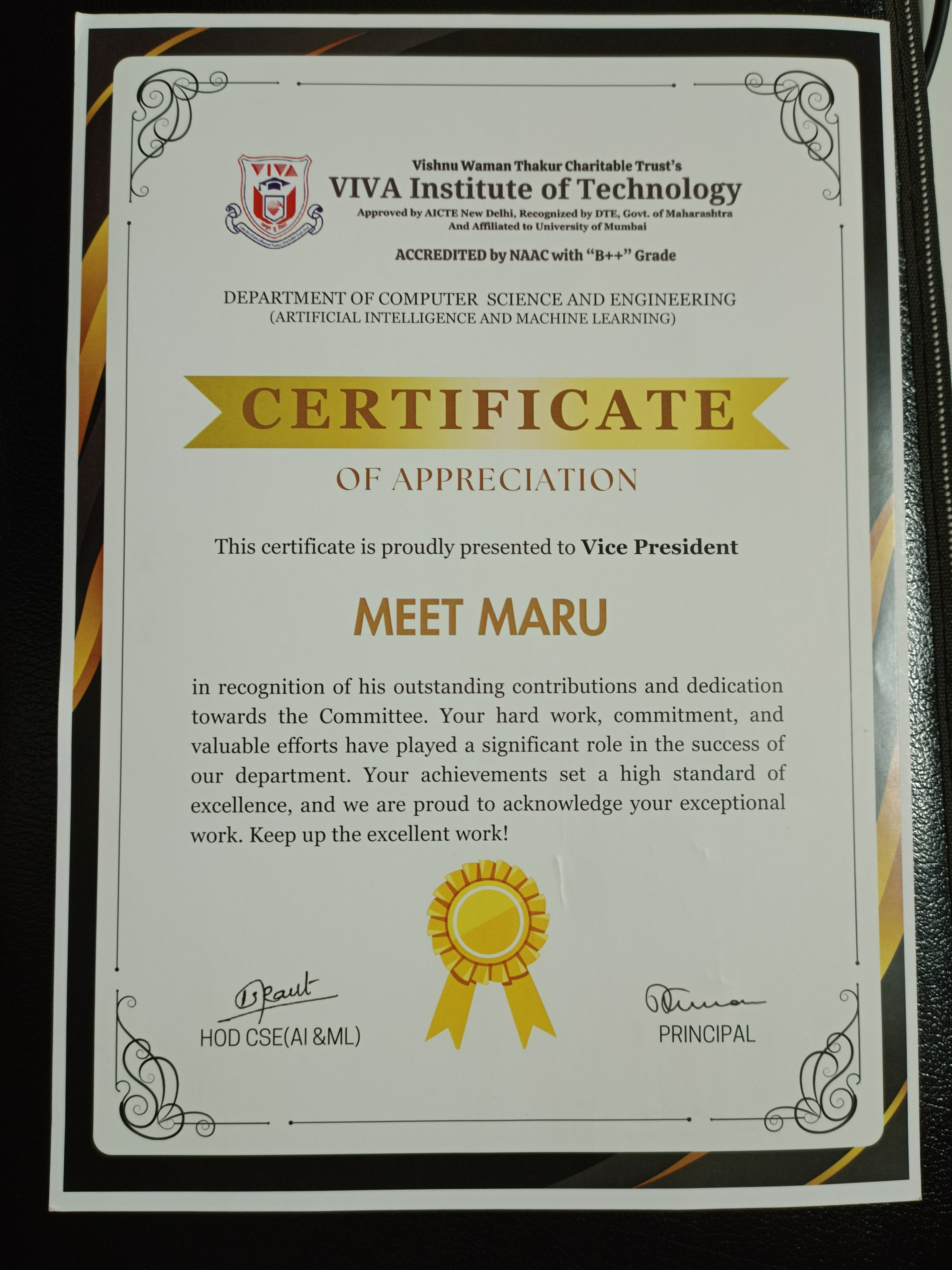 VP Certificate